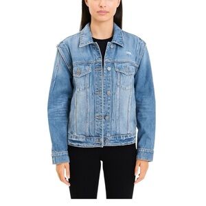 Joie Vintage-inspired Demanda Distressed Denim Jacket size small